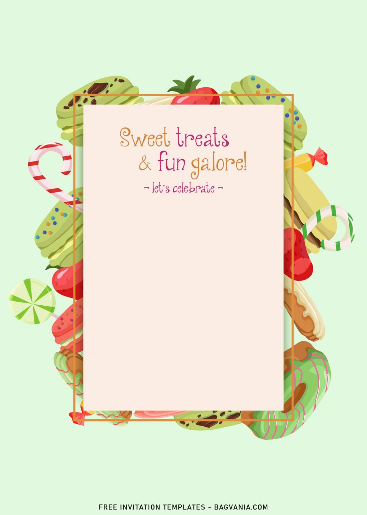 11+ Sweet Treats Fun Galore Birthday Invitation Templates and has yummy desert background