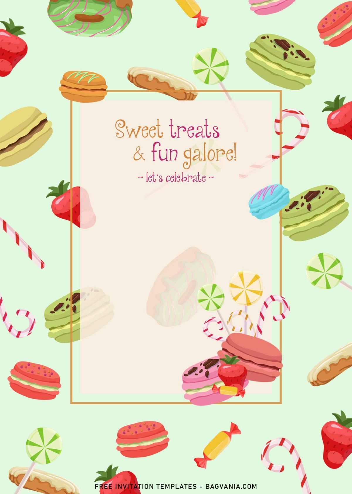 11+ Sweet Treats Fun Galore Birthday Invitation Templates and has yummy lollipop
