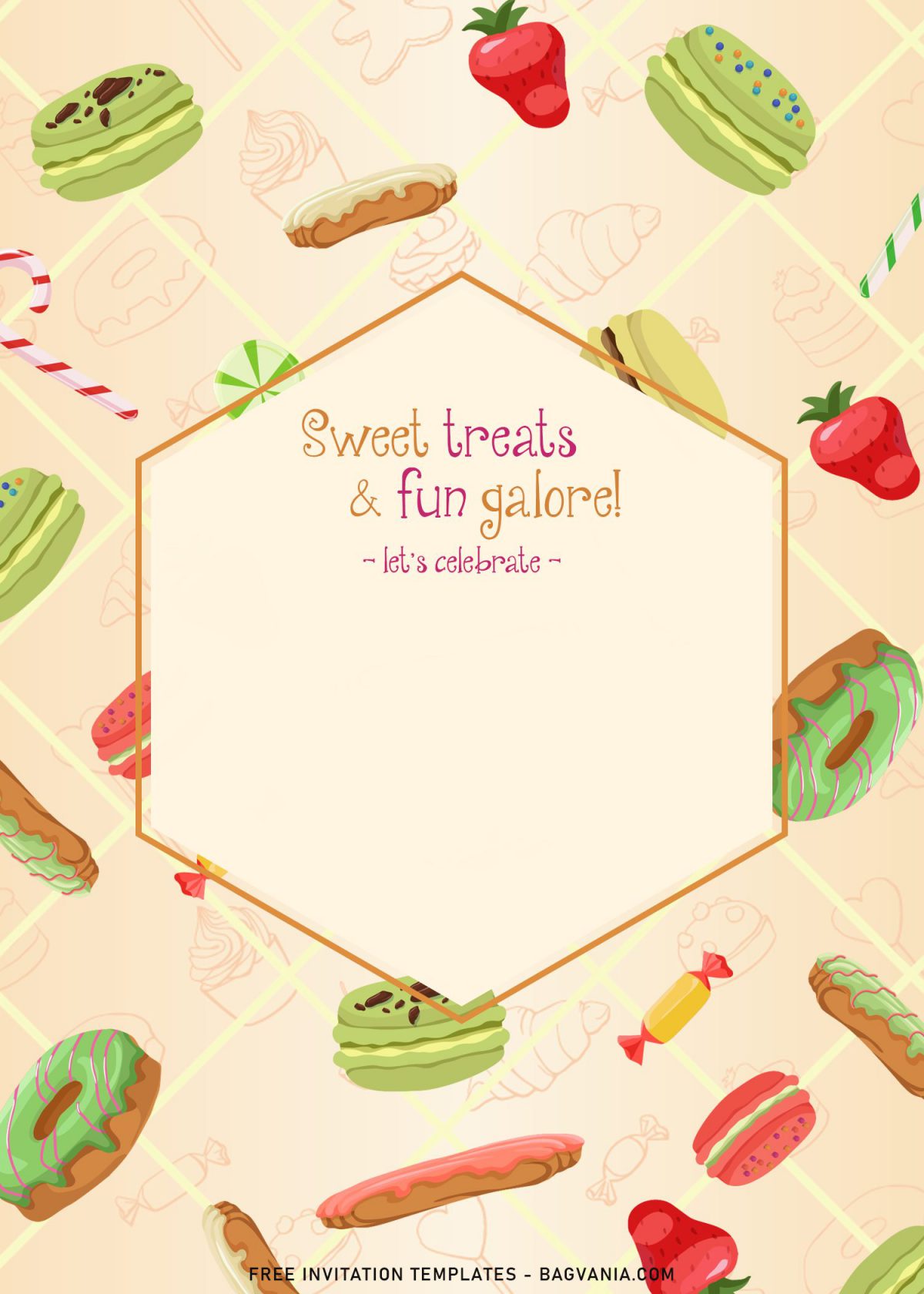 11+ Sweet Treats Fun Galore Birthday Invitation Templates and has hand drawn donut