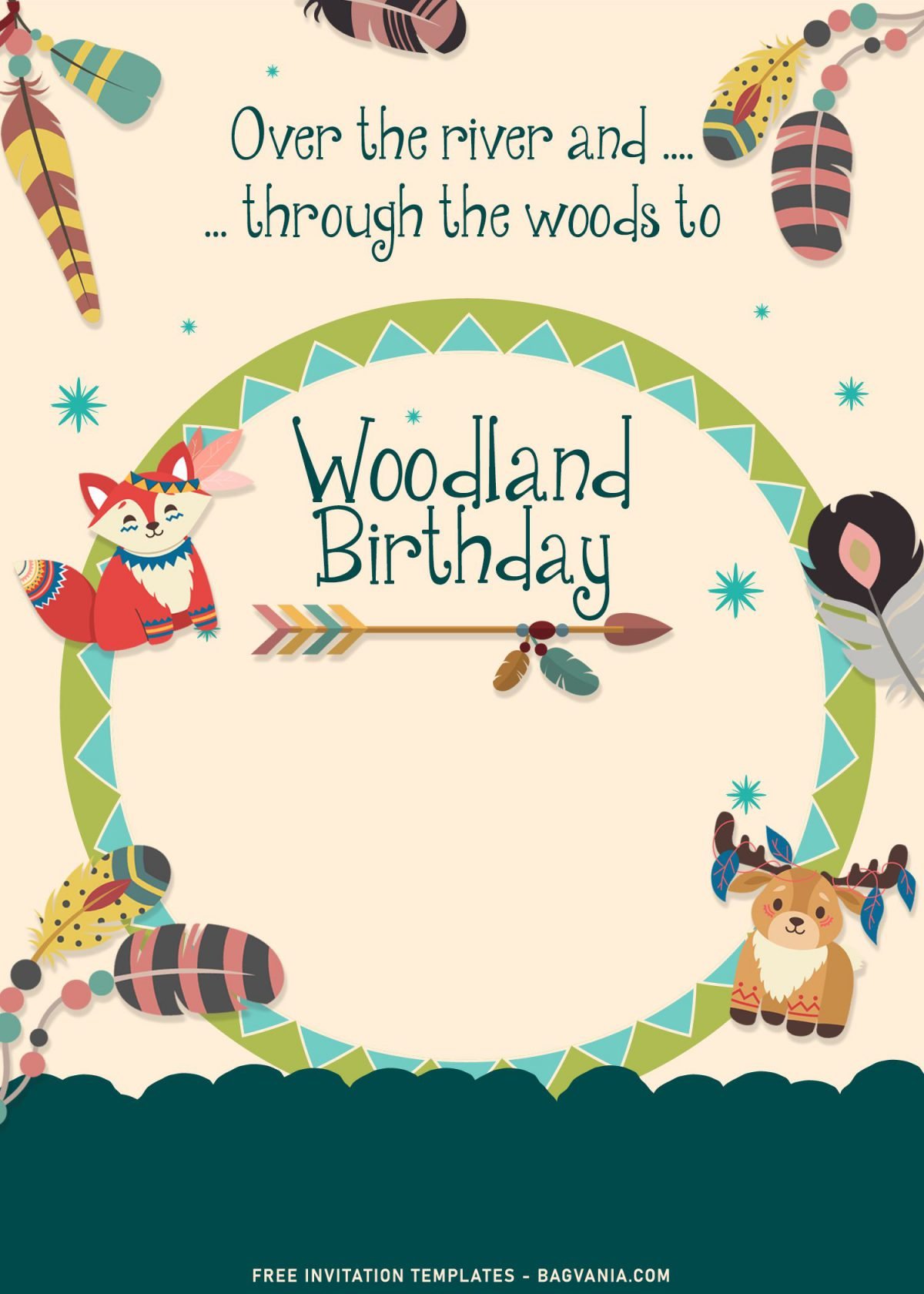 7+ Woodland Birthday Invitation Templates For Your Little Animal Lover Birthday and has baby elk and owl