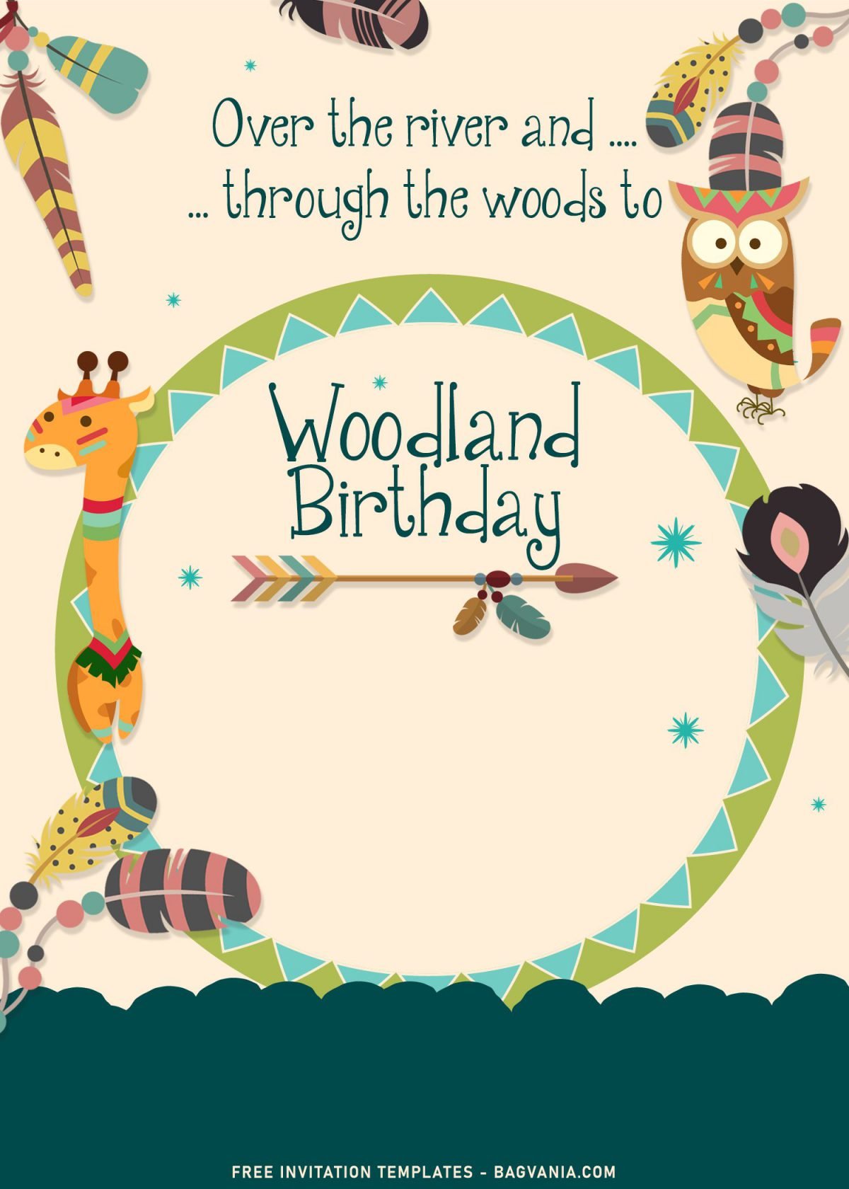 7+ Woodland Birthday Invitation Templates For Your Little Animal Lover Birthday and has baby giraffe