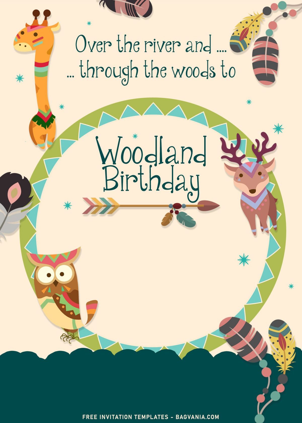 7+ Woodland Birthday Invitation Templates For Your Little Animal Lover Birthday and has portrait design