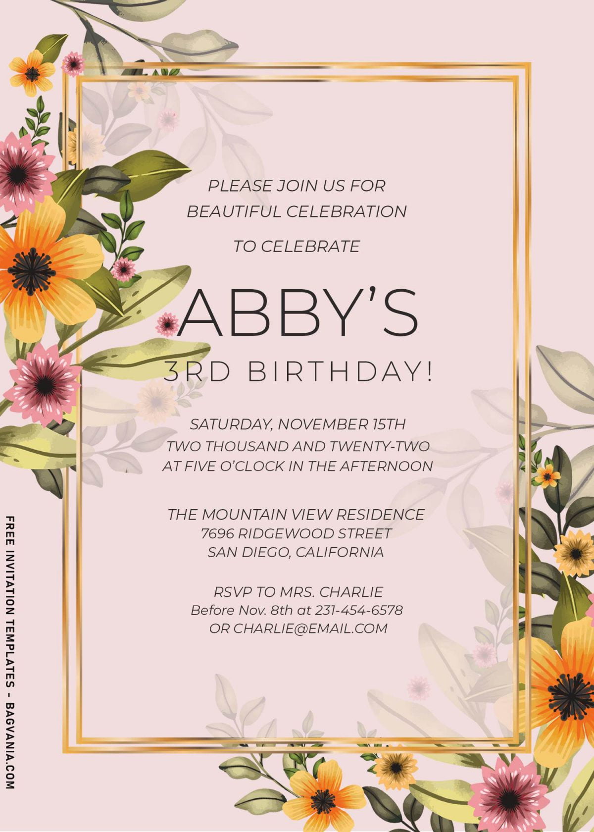 8+ Flowers In Bloom Birthday Invitation Templates