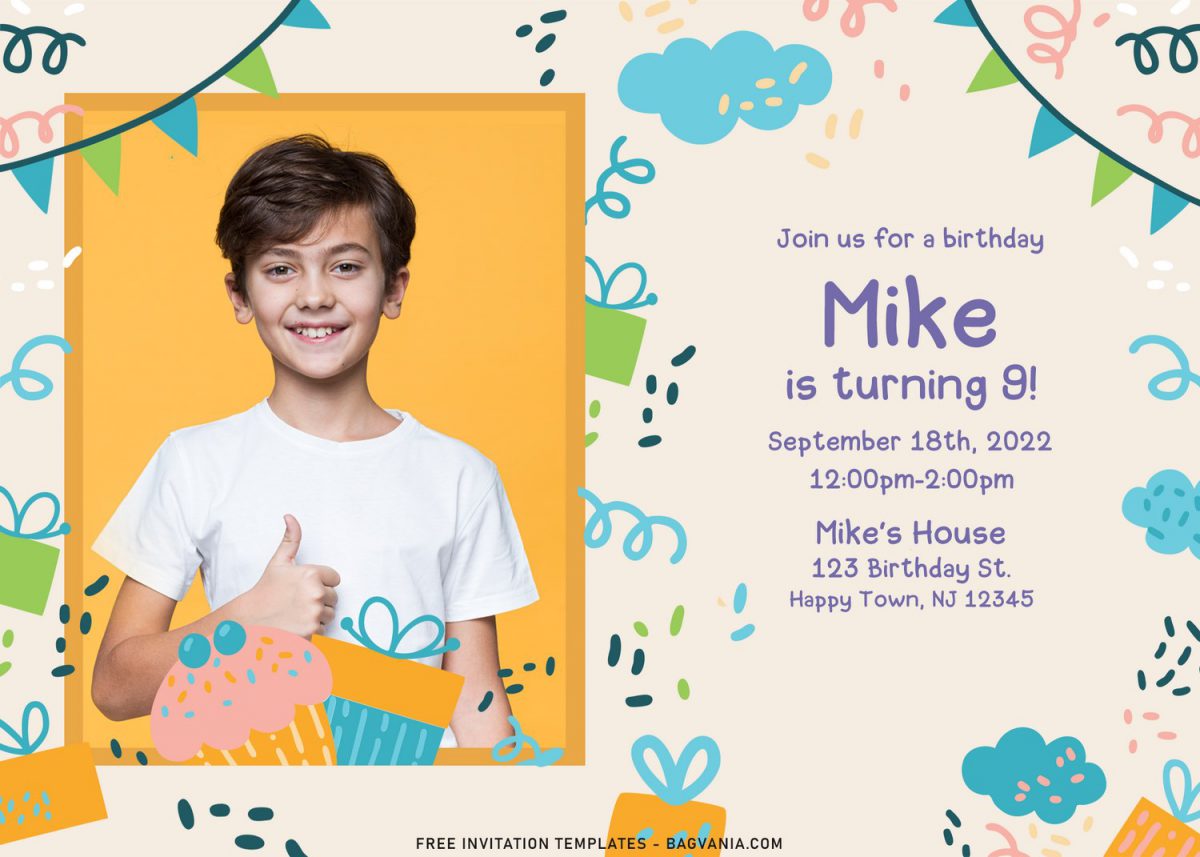10+ Cute Kids Hand Drawn Birthday Invitation Templates