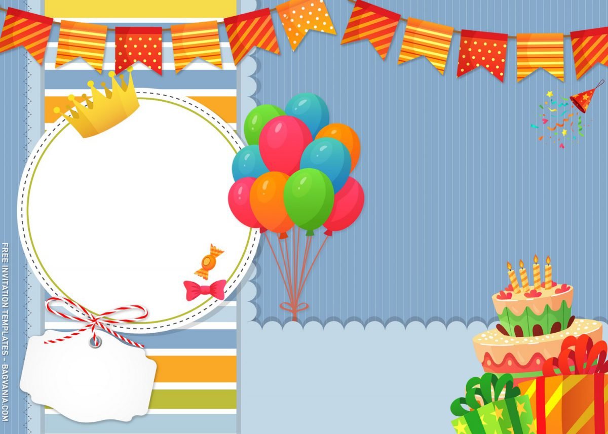 8+ Cute Birthday Boy And Girl Birthday Invitation Templates with colorful balloons