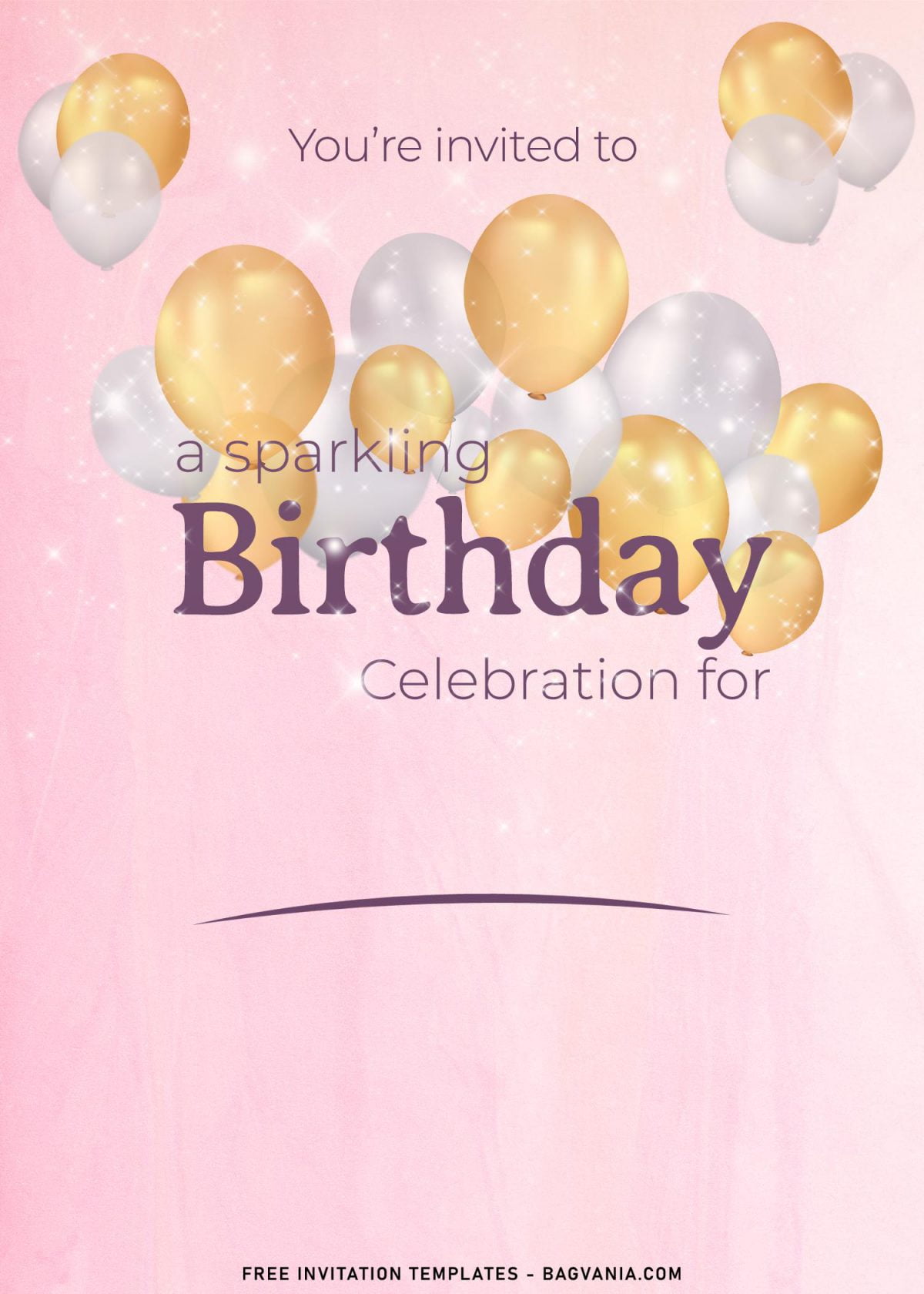 9+ Sparkling Balloons Birthday Invitation Templates with sparkling balloons