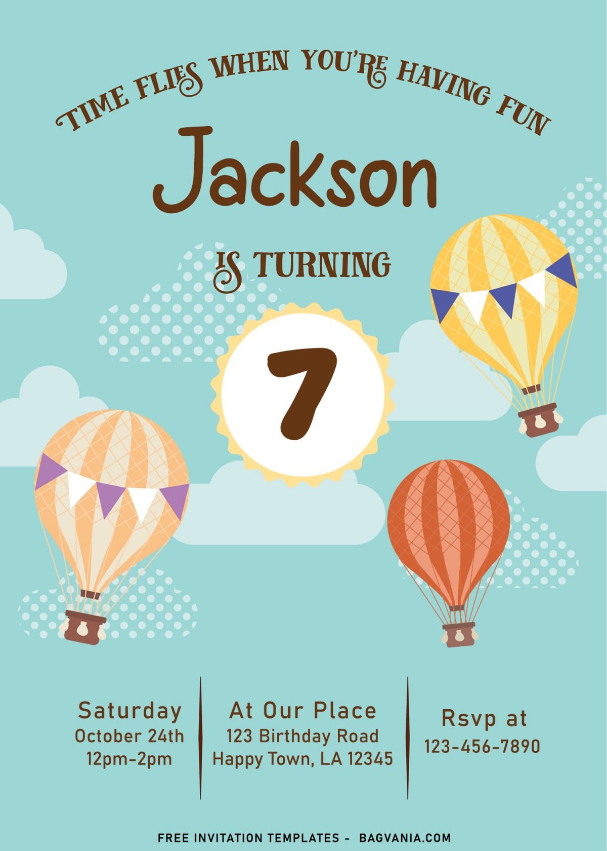 9+ Adorable Hot Air Balloons Birthday Invitation Templates