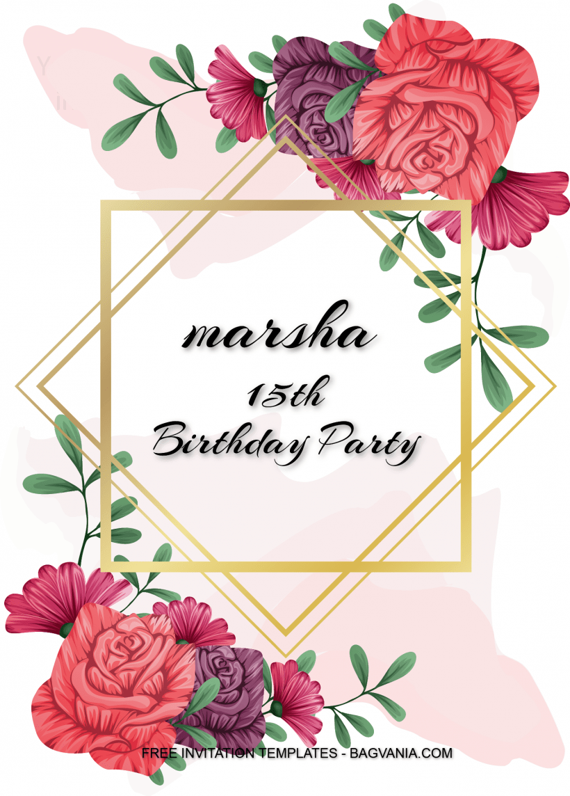 7+ Watercolor Floral Birthday Invitation Templates