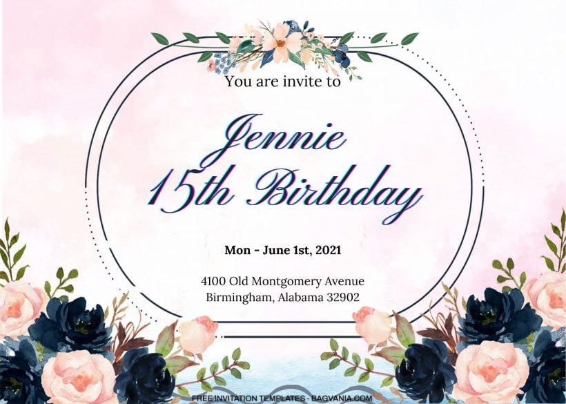 8+ Vibrant Watercolor Floral Birthday Invitation Templates