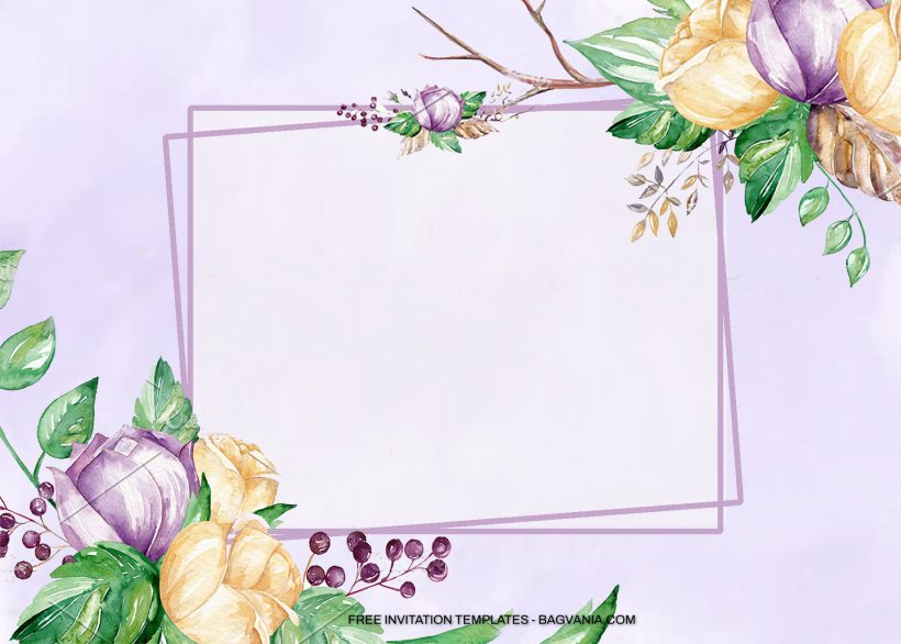 11+ Natural Watercolor Floral Birthday Invitation Templates