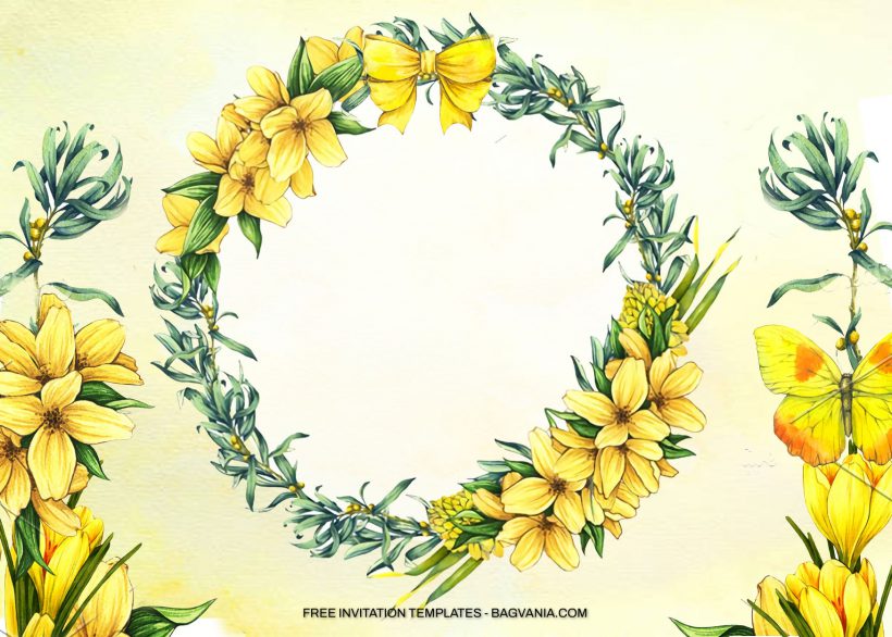 7+ Yellow Tropical Floral Birthday Invitation Templates
