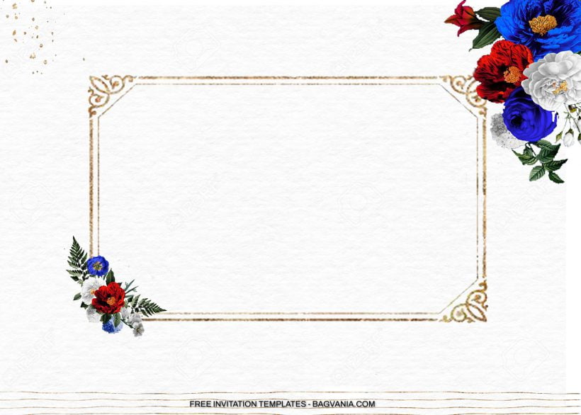 7+ Navy And Scarlet Floral Birthday Invitation Templates 