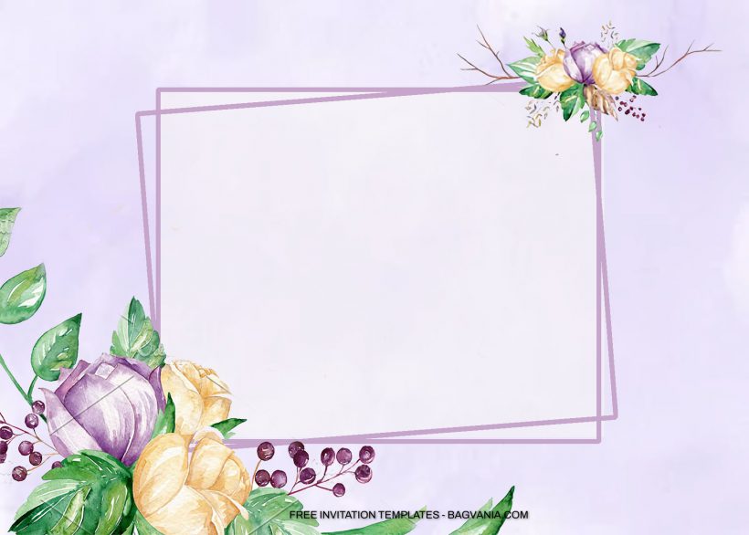 11+ Natural Watercolor Floral Birthday Invitation Templates
