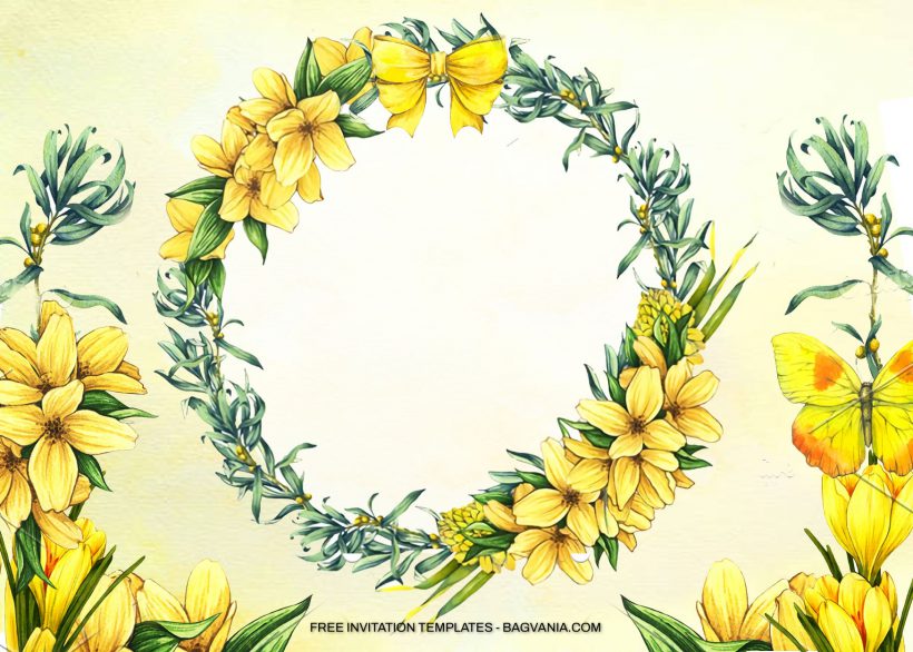 7+ Yellow Tropical Floral Birthday Invitation Templates