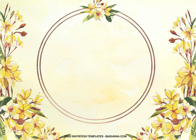 8+ Plumeria Tropical Floral Birthday Invitation Templates 
