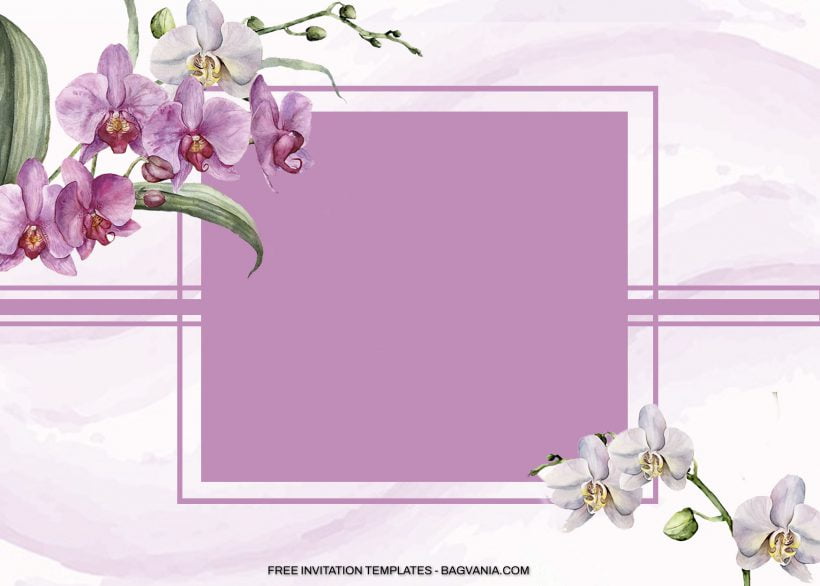 8+ Purple Orchid Floral For Birthday Invitation Templates 