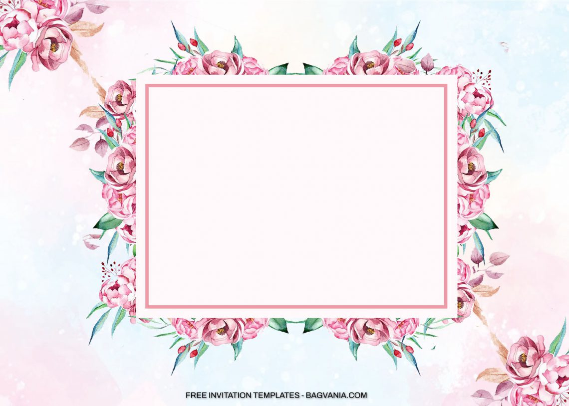 9+ Valentine Pink Floral Birthday Invitation Templates | FREE Printable ...