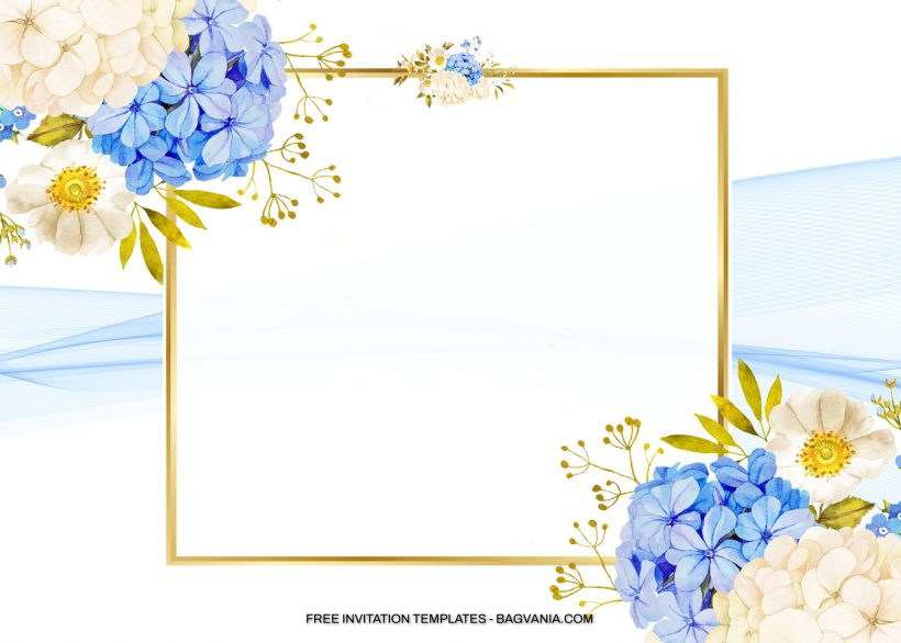 8+ Blue And Yellow Bouquet Floral For Birthday Invitation Templates