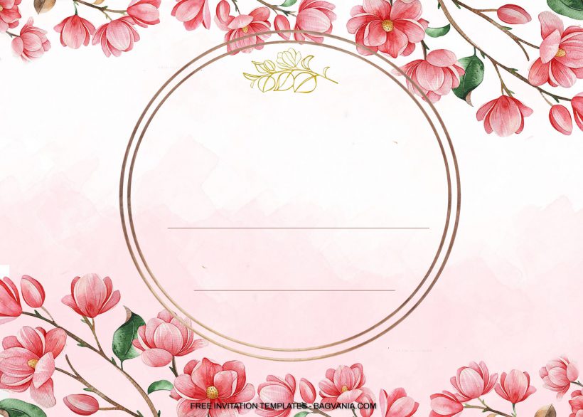 8+ Magnolia Watercolor Floral Birthday Invitation Templates