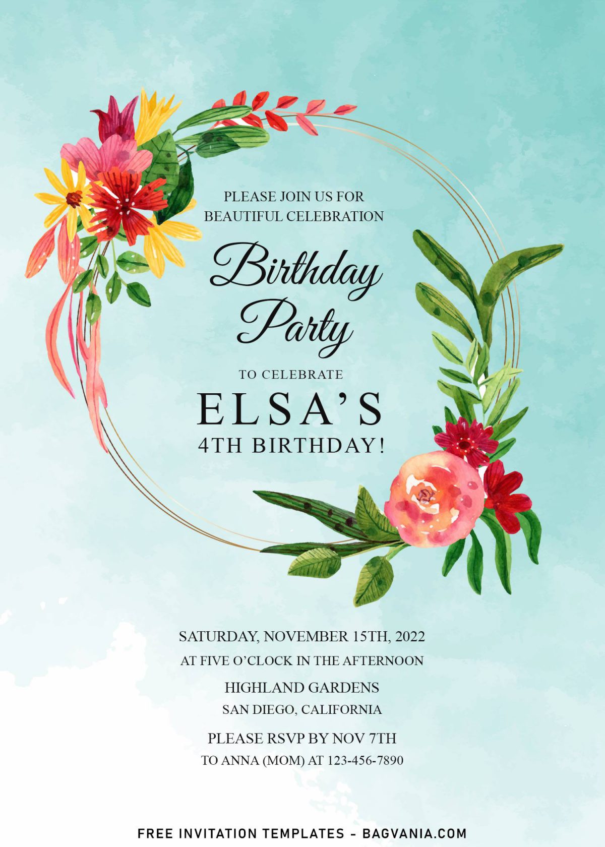 7+ Bright Floral Birthday Invitation Templates