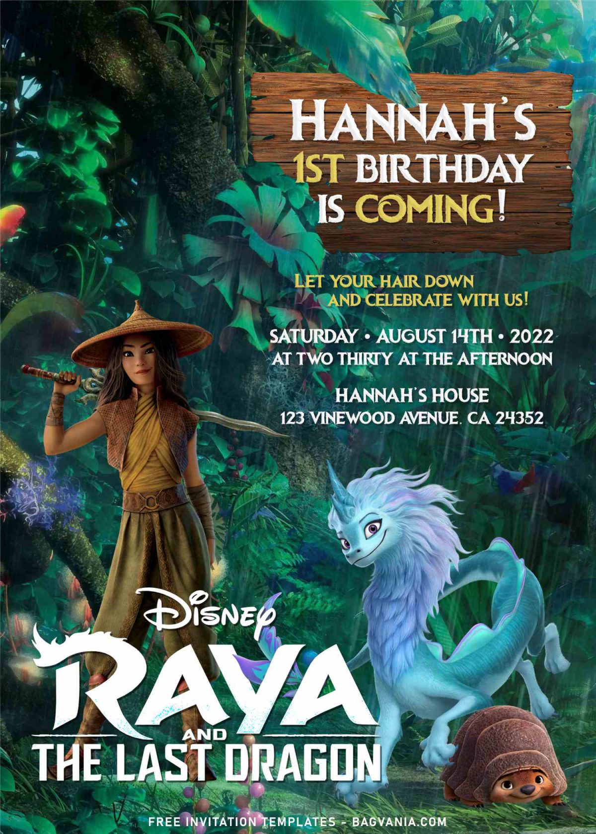 7+ Disney Raya And The Last Dragon Birthday Invitation Templates