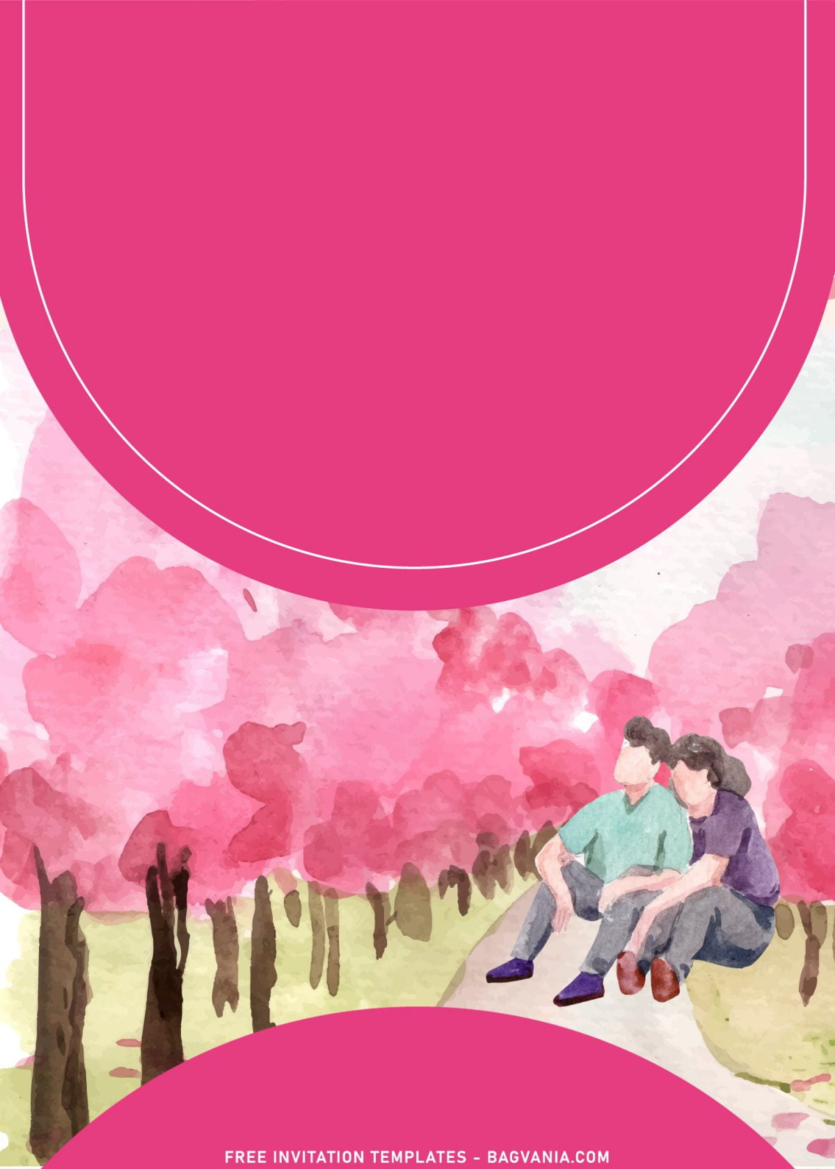 7+ Pristine Watercolor Cherry Blossom Birthday Invitation Templates with beautiful Sakura background