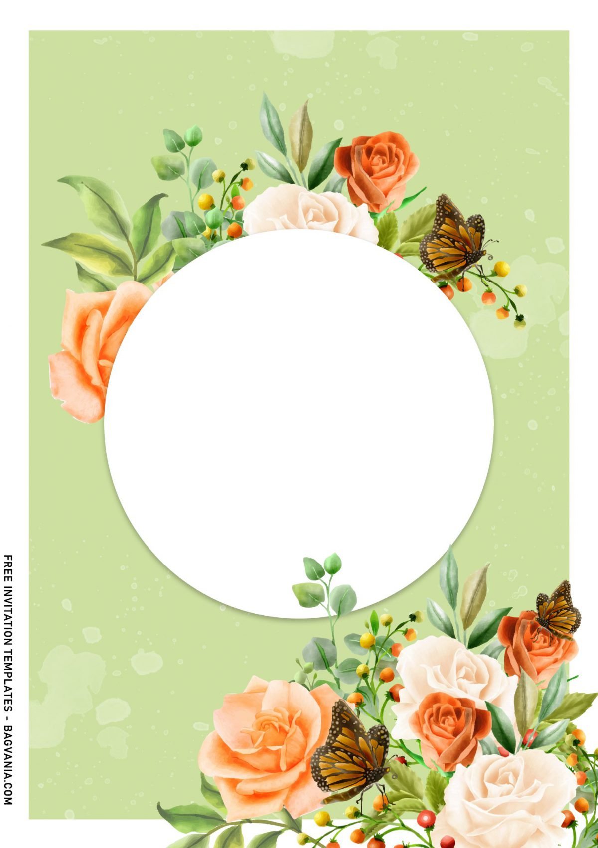 8+ Aesthetic Flower Birthday Invitation Templates With Birds And Butterflies with beautiful white rose