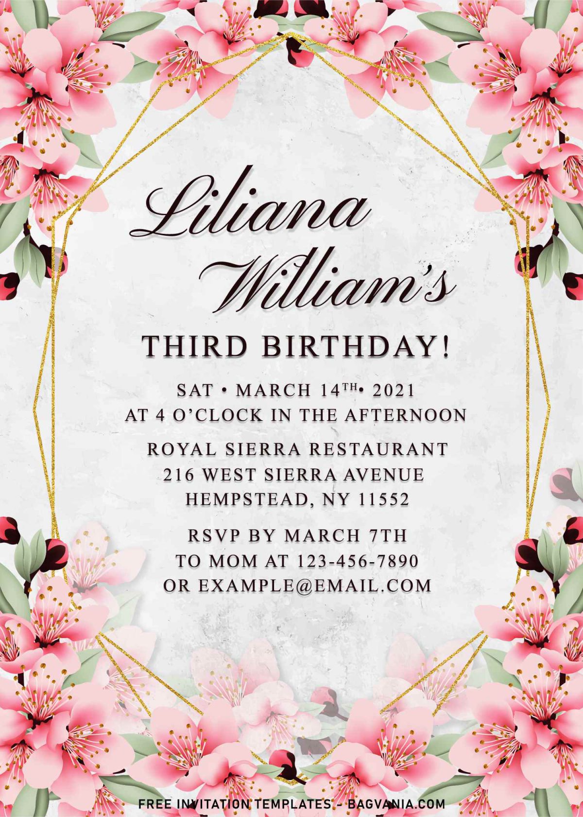 8+ Pristine Watercolor Cherry Blossom Birthday Invitation Templates