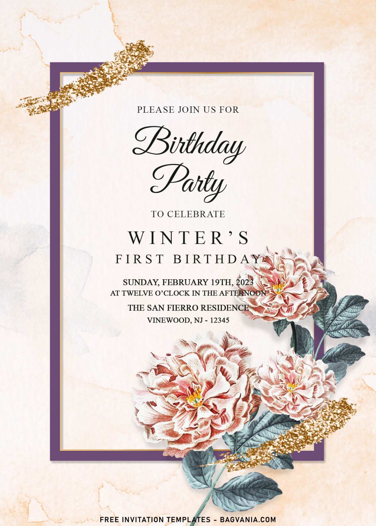 7+ Enchanting Floral Birthday Invitation Templates For Your Kid's Birthday