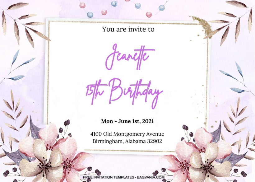 8+ Easter Spring Floral Birthday Invitation Templates