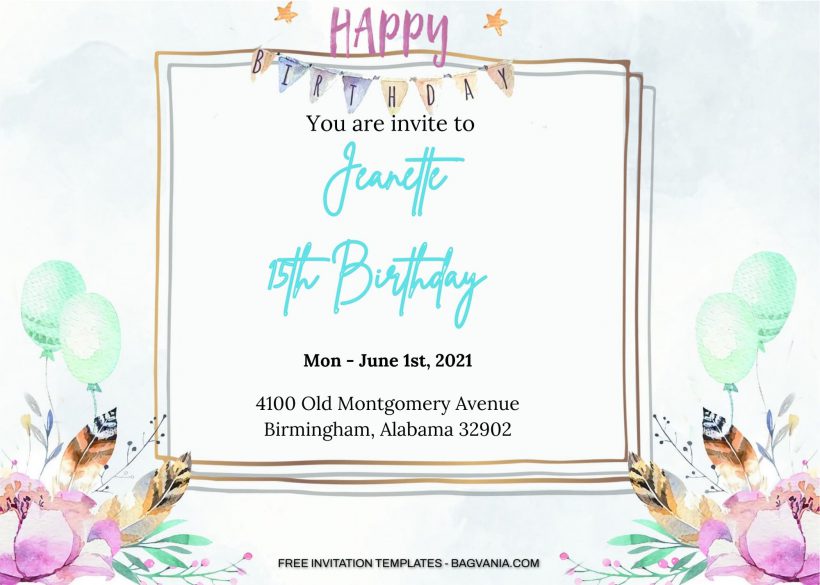 7+ Sweet Spring Floral For Birthday Invitation Templates
