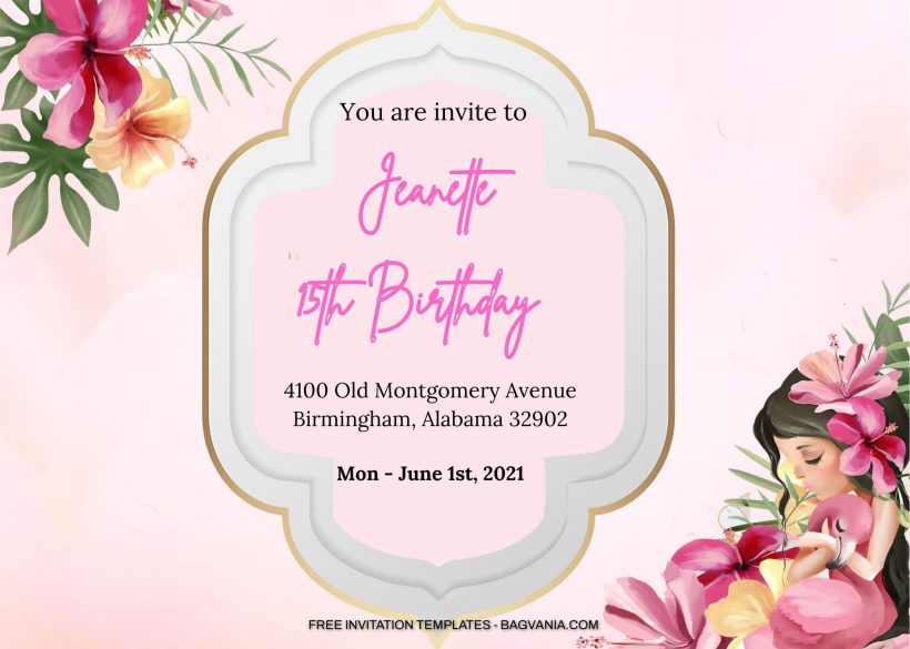 8+ Tropical Princess Floral For Birthday Invitation Templates