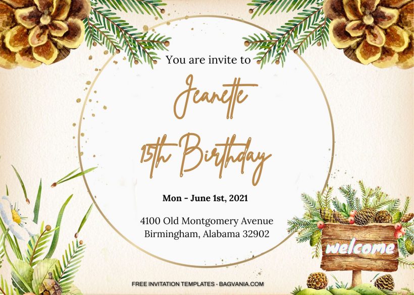 8+ Forest House Floral Birthday Invitation Templates