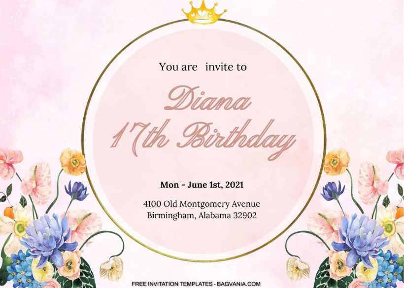 9+ Psychedelic Watercolor Floral Birthday Invitation Templates