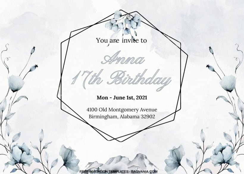 10+ Musty Mountains Floral Birthday Invitation Templates