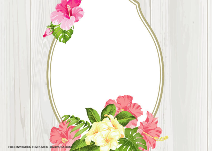 10+ Classic Tropical Hibiscus Floral Invitation Templates
