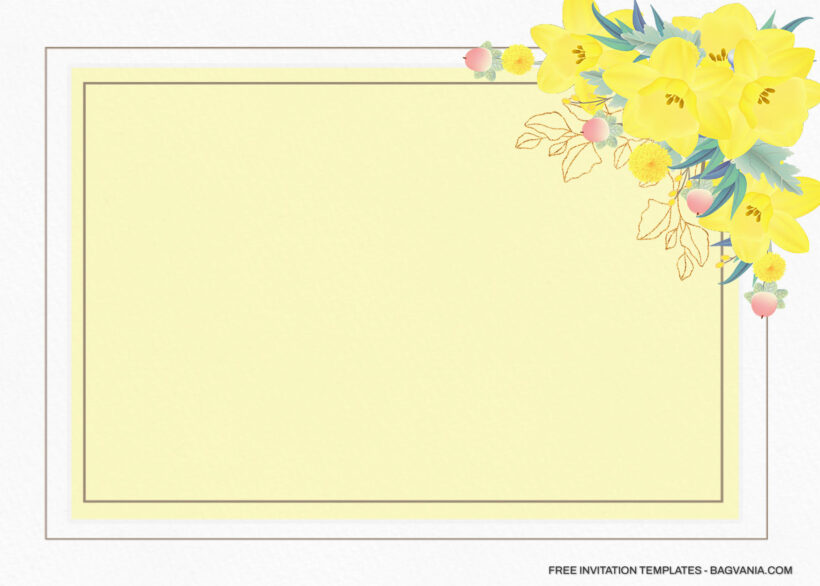 13+ Yellow Daisy Watercolor Floral Invitation Templates