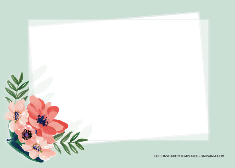 12+ Pastel Blue And Pink Daisy Floral Invitation Templates