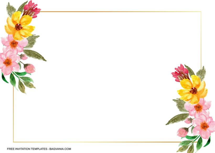 12+ Pink And Yellow Daisy Floral Invitation Templates