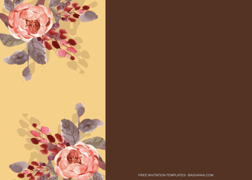 13+ Grande Brownish Roses Floral Invitation Templates