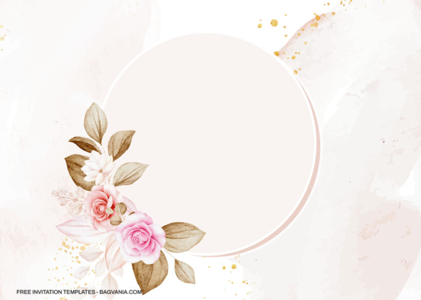 7+ Pink Splash Roses Floral Invitation Templates