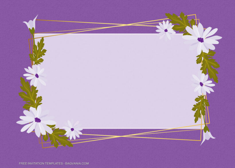 12+ Purple Power Daisy Floral Invitation Templates