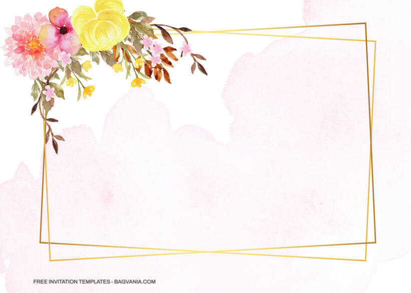 12+ Splash Daisy Watercolor Floral Invitation Templates