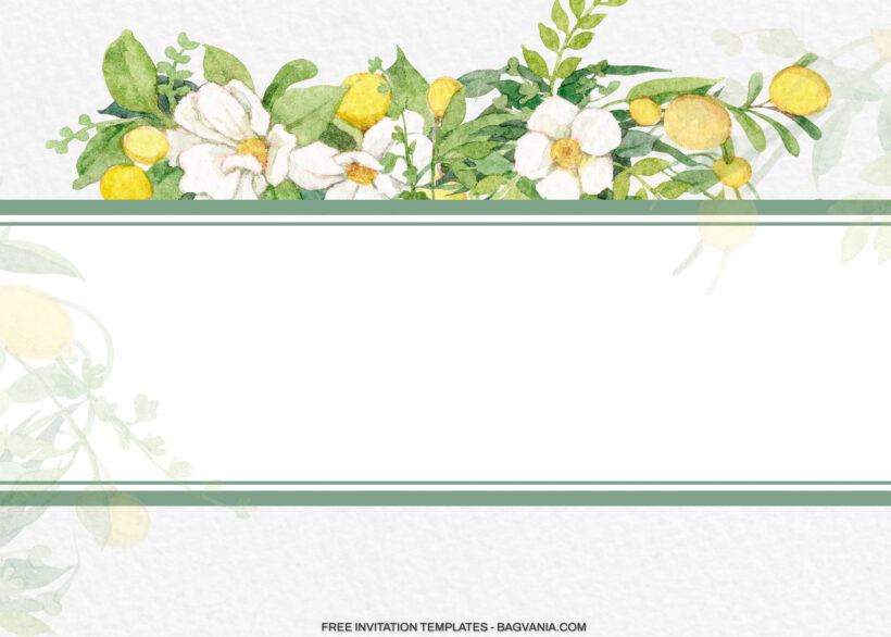 10+ Greenery Lemon And Chrysanthemum Floral Invitation Templates