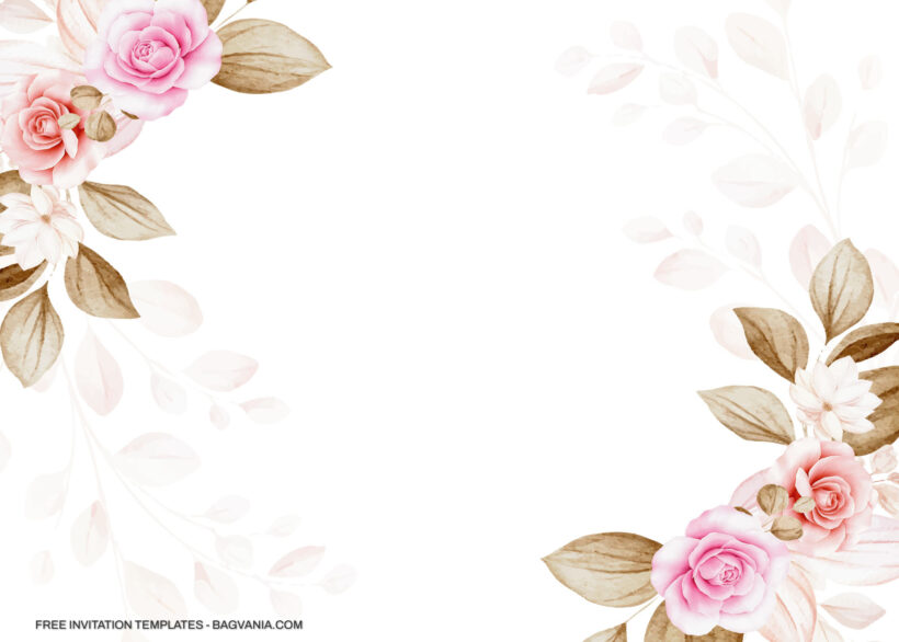 7+ Pink Splash Roses Floral Invitation Templates