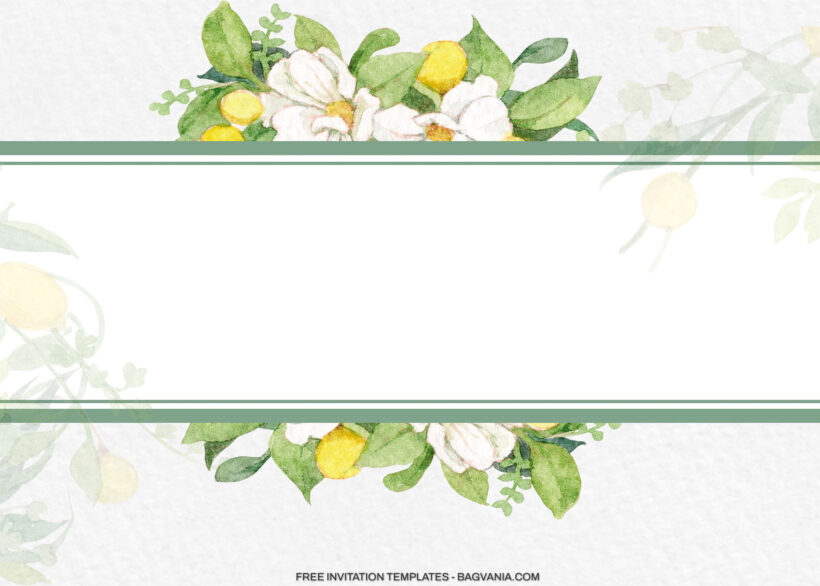 10+ Greenery Lemon And Chrysanthemum Floral Invitation Templates