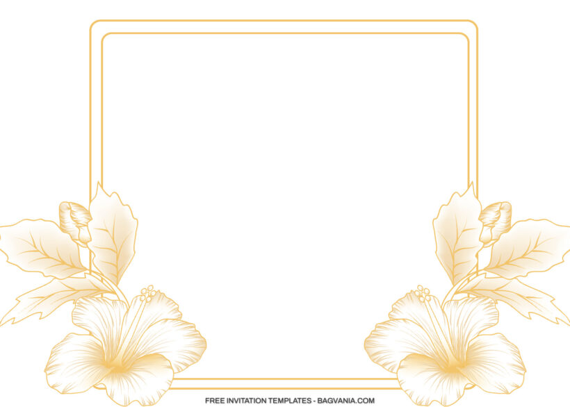 7+ Golden Hibiscus Floral Invitation Templates