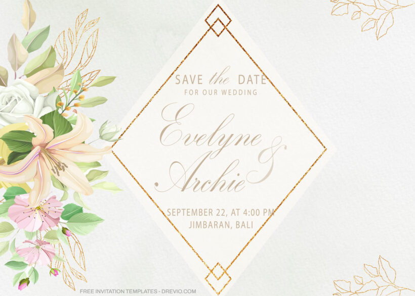 8+ Aesthetic Pretty Lily Floral For Invitation Templates