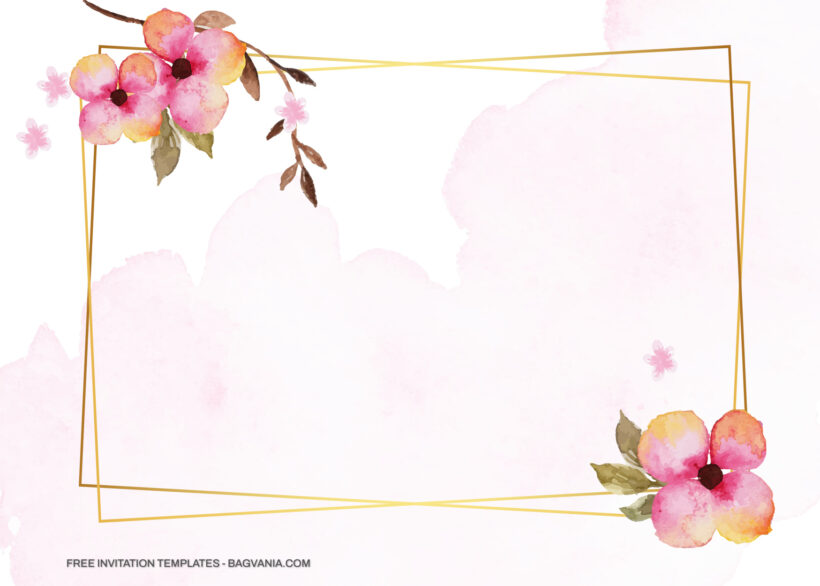 12+ Splash Daisy Watercolor Floral Invitation Templates