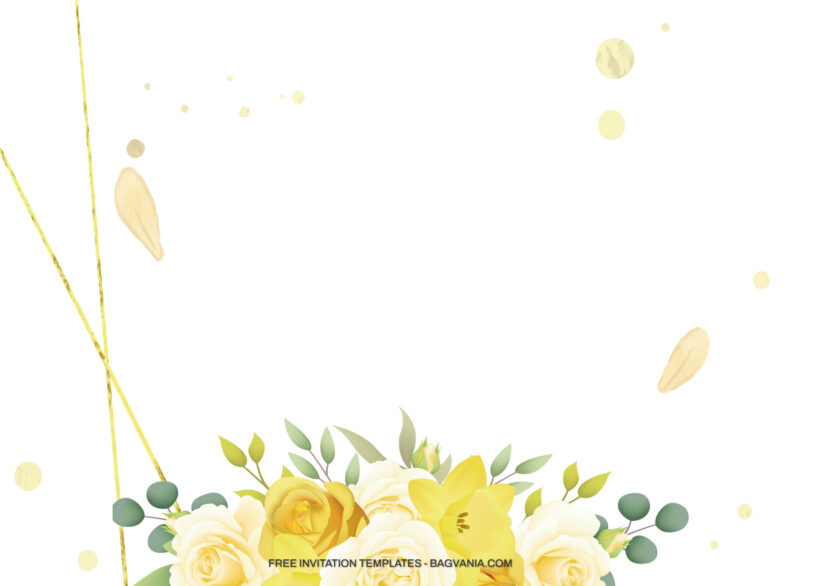 10+ Soft Yellow And Pink Roses Floral Invitation Templates